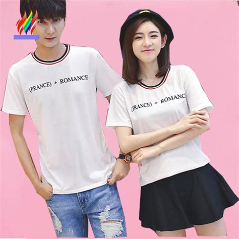 2016 Hot Selling New Fashion Korean Couples Clothes Summer Casual Tops