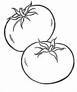Coloring Pages Vegetable Fruit Vegetables Fruits Tomato Drawing sketch template