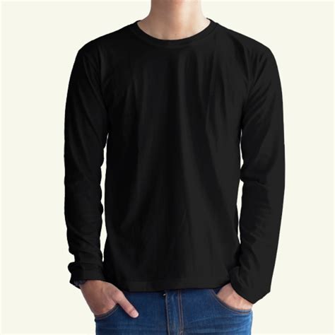 desain baju kaos polos lengan panjang