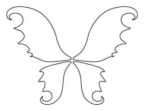 fairy wings pattern   printable outline  crafts creating
