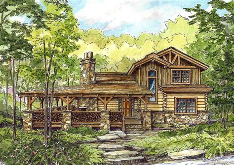 plan ww huge wrap  porch log cabin homes house plans cabin floor plans