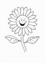 Coloring Kids Sunflower Pages Sheet Printable sketch template