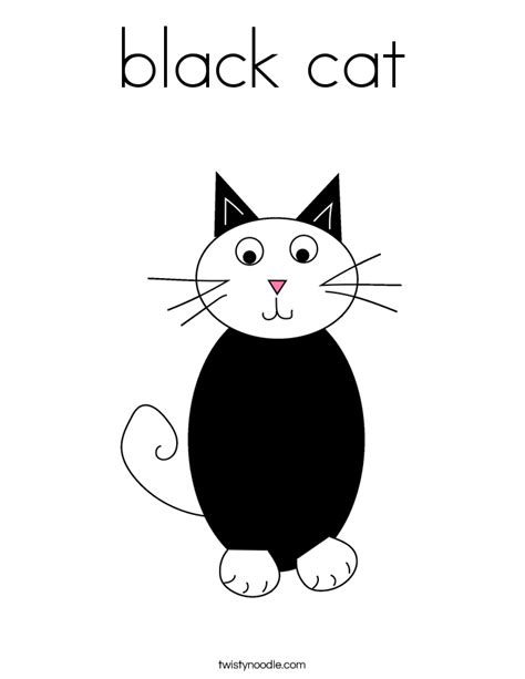 black cat coloring page twisty noodle
