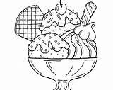 Banana Split Coloring Pages Getcolorings Color Printable sketch template