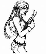 Raider Croft Lara Darkness Sketch Clipartmag Favourites sketch template