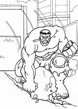 Coloring Hulk Superhero Pages Dc Comics Fans sketch template
