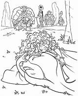 Coloring Pages Brave Merida Disney Sheets Movie Princess Kids Pixar Mourns Colouring Choose Board sketch template