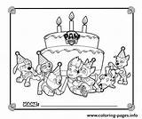 Coloring Patrol Birthday Paw Pages Printable sketch template