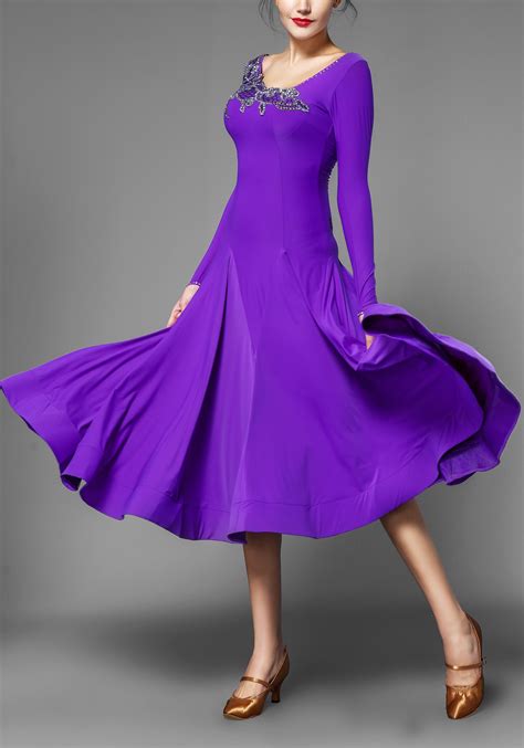royal purple ballroom smooth practice dance dress venus dancewear
