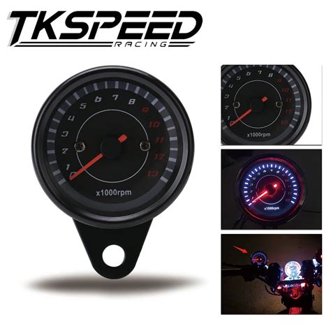 universal motorcycle tachometer tacho gauge speedometer  led backlight night light