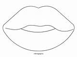 Mouth Lips Template Organs Sense Coloring Printable Lip Pages Templates Sheet Sketch Kissy Kiss sketch template