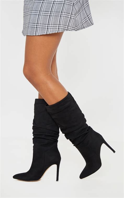 black point slouch calf boot shoes prettylittlething aus