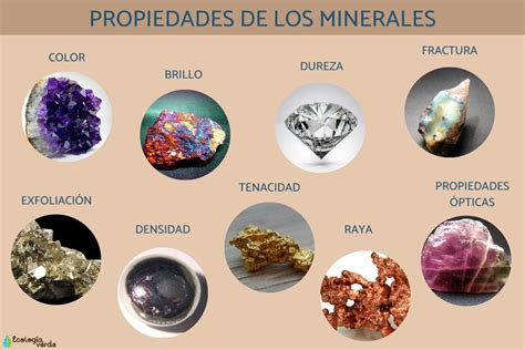 propiedades de los minerales cuales son  caracteristicas