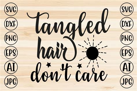tangled hair don t care graphic by craftmaker · creative fabrica