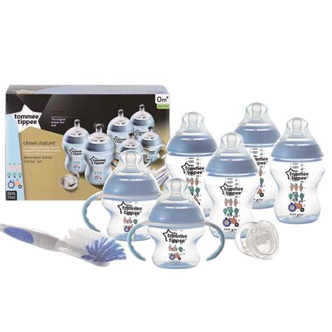 baby   tommee tippee ctn decorated starter set blue
