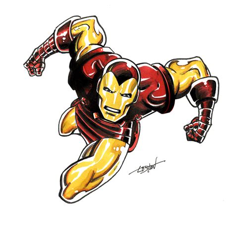 classic iron man  lostonwallace  deviantart