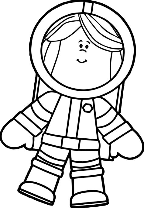 awesome astronaut   girl coloring page coloring pages