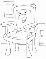 Chair Coloring Pages Kids Chairs Table Sheet Template sketch template