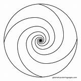 Ratio Espirales Fibonacci Mandalas Designlooter sketch template