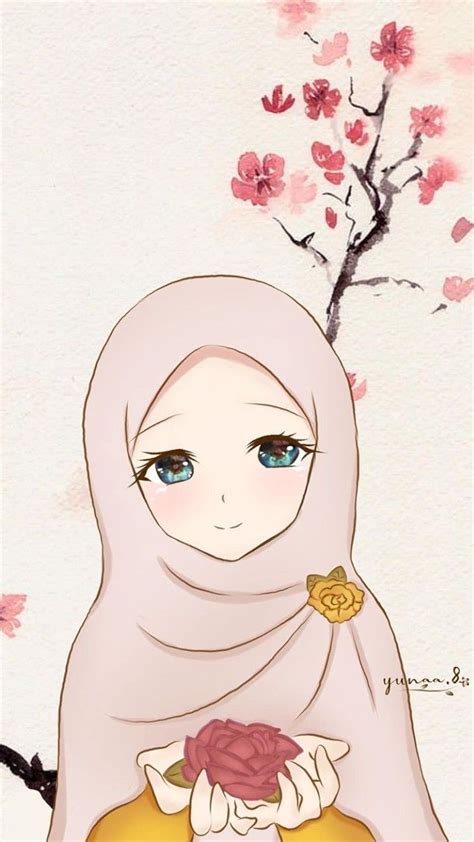 cute anime hijab girl wallpapers wallpaper cave