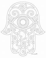 Hamsa Coloring Hand Drawing Pages Blank Embroidery Pattern Patterns Printable Donteatthepaste Template Jewish Drawings Colouring Mano Tattoo Beaded Color Para sketch template