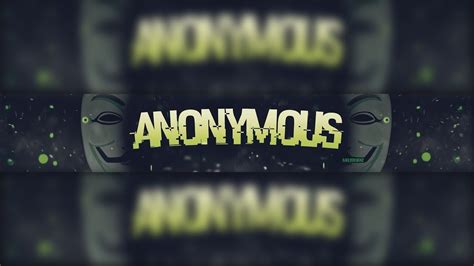 anonymous banner template speed art youtube