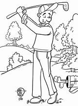 Golf Coloring Pages Printable Onlinecoloringpages Sheet Color sketch template