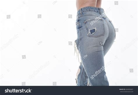 Sexy Womans Butt Tight Jeans Foto Stock Editar Agora 604000601