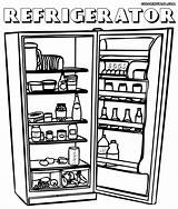Refrigerator Coloring Pages sketch template
