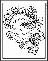 Thanksgiving Coloring Harvest Pages Printable Turkey Colorwithfuzzy Autumn sketch template
