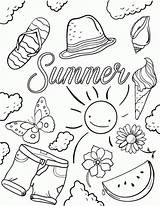 Summer Coloring Pages Printable Everfreecoloring Fun sketch template