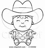Cowboy Sitting Clipart Sheriff Cartoon Happy Kid Coloring Cory Outlined Thoman Vector Baby Clip Regarding Notes sketch template