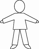 Person Outline Coloring Template Cliparts Clipart Printable Drawing Blank Kids Boy Attribution Forget Link Don Kid sketch template
