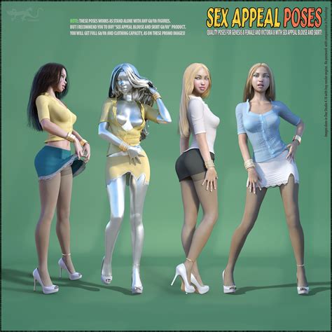 sexappeal poses for genesis 8 and for victoria 8 3d figure