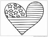 Coloring July Pages 4th Stars Stripes Flag Memorial Printable Star Heart Amanda Posted Am Choose Board sketch template