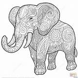 Coloring Zentangle Mandala Elephant Pages Animal Ethnic Printable Elefante Animals Supercoloring Mandalas Color Colouring Colorear Para Getcolorings Print Adult Animales sketch template