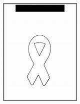 Cancer Coloring Ribbon Sheet Breast Cliparts Pages Awareness sketch template