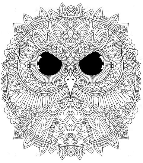 mandala owl coloring pages png  file   script