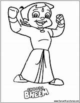 Coloring Pages Bheem Chhota Chhotabheem Printable Colouring Cartoon Kids Print sketch template