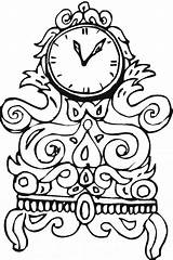 Clock Coloring Pages Printable Kids Designs sketch template