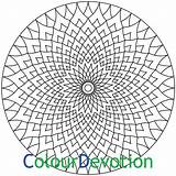 Mosaic Coloring Flower Mandala sketch template