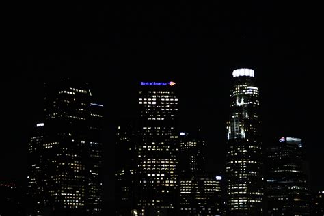 stock photo  city building lights  night