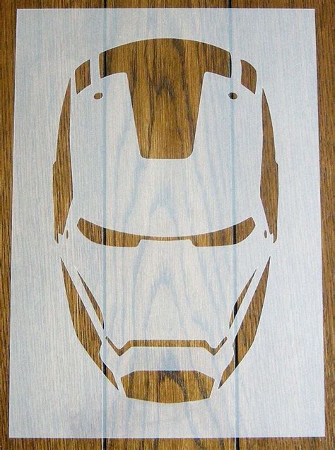 iron man stencil mask reusable mylar sheet  arts crafts diy skull