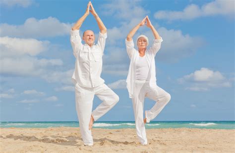 excellent balance yoga pose  seniors