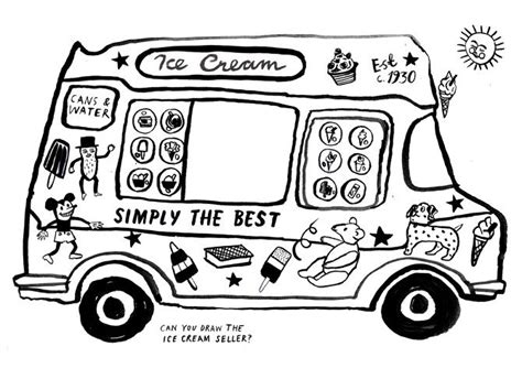 ice cream van colouring book louise lockhart illustration design