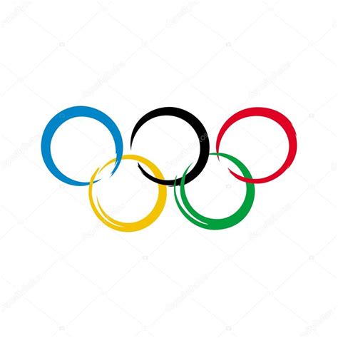 olympic rings icon template vector illustration stock vector  jizo
