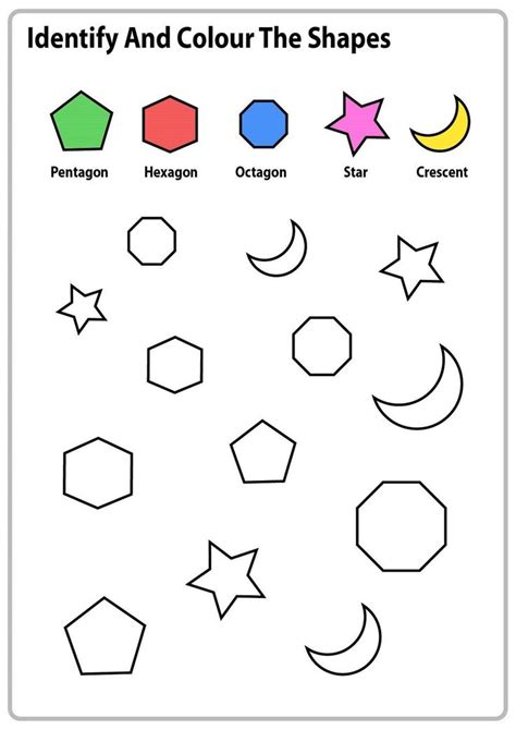printable shapes worksheets  kindergarten