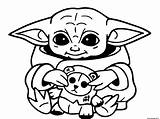 Yoda Mandalorian Jedi Bebe sketch template