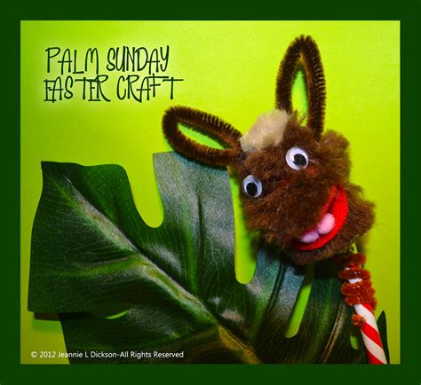 creative sunday school crafts pom pom donkey pencil critter palm