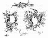 Rococo Stencil sketch template